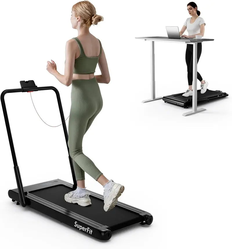 Under-Desk Walking Pad â€?340-LB Capacity Treadmill with Handlebar & App Connectivity