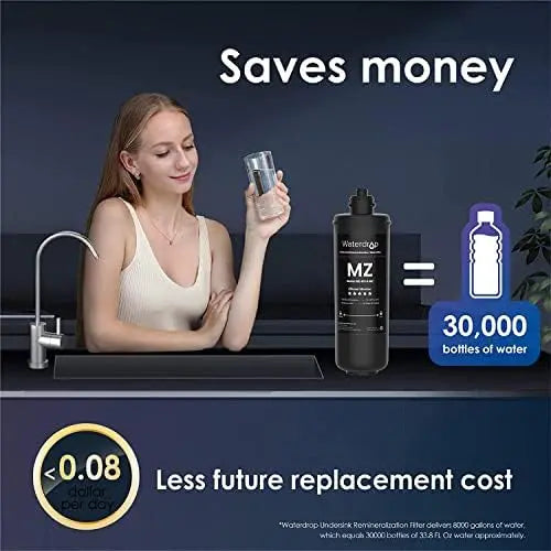 Waterdrop RF10-MZ 8K Gallons High Capacity Replacement Filter Cartridge for 10UB-MZ/10UA/10UB Under Sink Filters