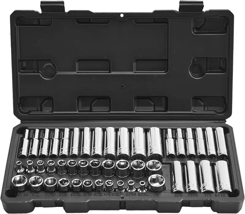 VEVOR Professional Mechanics Tool Set â€?Metric & Standard Socket Kit with Deep and Regular Sockets