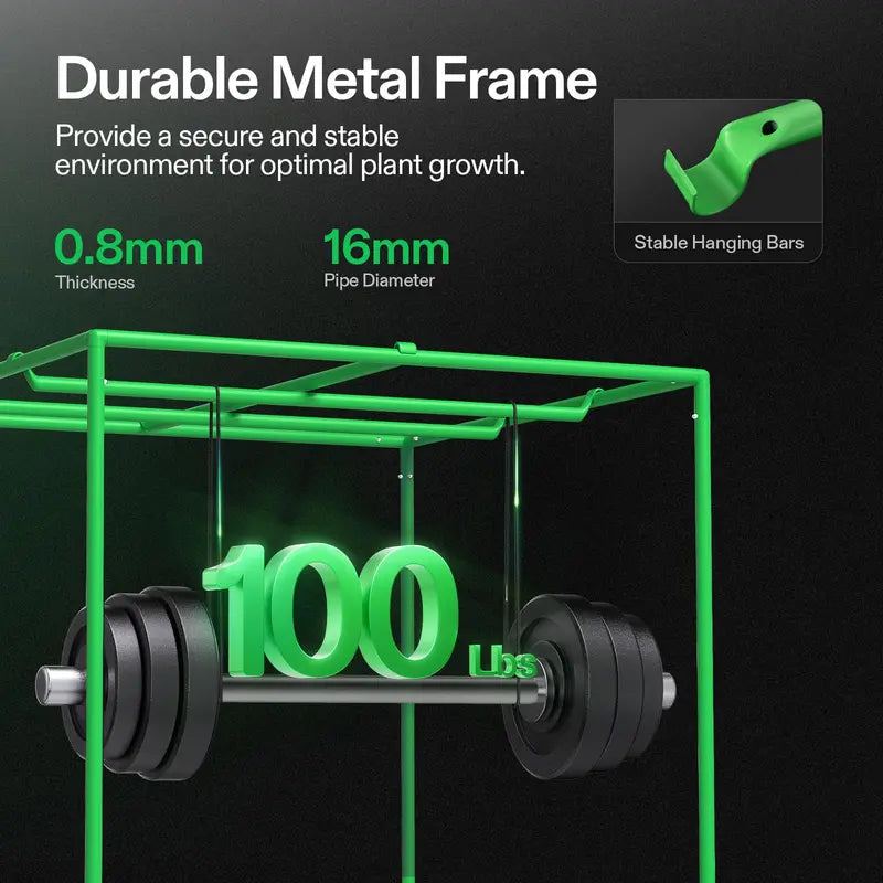VIVOSUN S448 4×4 Grow Tent, 48″x48″x80â€? Lightproof Mylar, Durable Metal Frame, Easy Setup