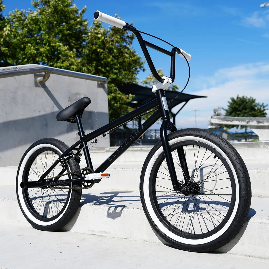 Elite BMX Bicycle 20 Freestyle Bike - Stealth Blue Purple Ideal for Ages 7 to 18 Years
