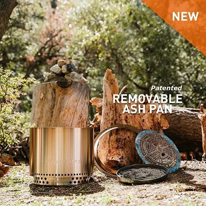 Solo Stove Bonfire 2.0 Smokeless Fire Pit â€?19.5â€?Stainless Steel Portable Outdoor Fireplace with Stand & Ash Pan, Perfect for 4â€? People