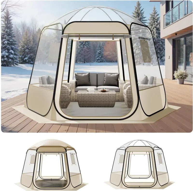 VEVOR Clear Bubble Pop-Up Tent for Outdoor Activities â€?Eight Size Options for 1 to 6 People