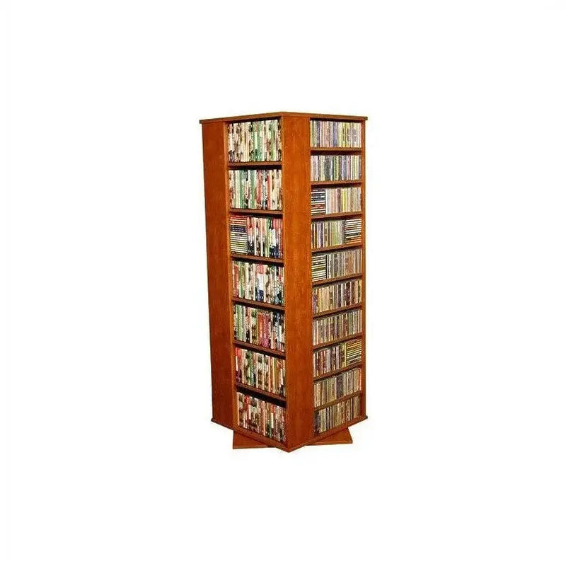 Venture Horizon Rotating Media Tower in Rich Walnut Finish with Ample Storage