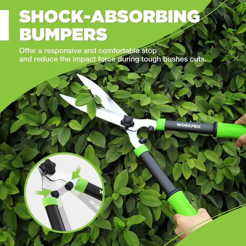 WORKPRO 23-Inch Manual Hedge Shears â€?Professional-Grade Trimming Tool