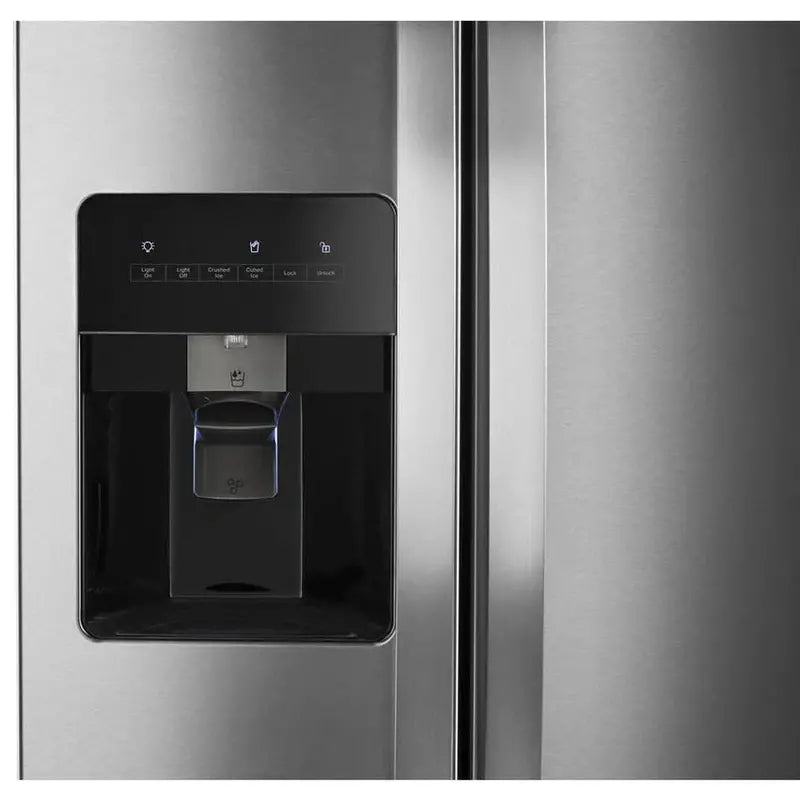 Stainless Steel 24 Cu. Ft. Side-by-Side Refrigerator â€?36-Inch Wide Modern Kitchen Appliance
