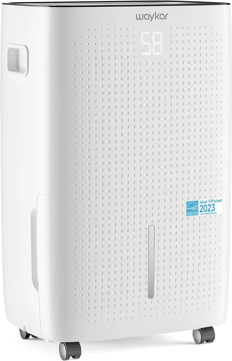 Waykar 2,000 Sq. Ft. Dehumidifier â€?Auto/Manual Drain Options, 0.66-Gallon Tank, Compact Design for Home & Basement Use