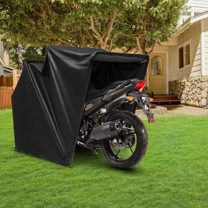 Waterproof Motorcycle Storage Shed with Reinforced 600D Oxford Fabric & Ventilation