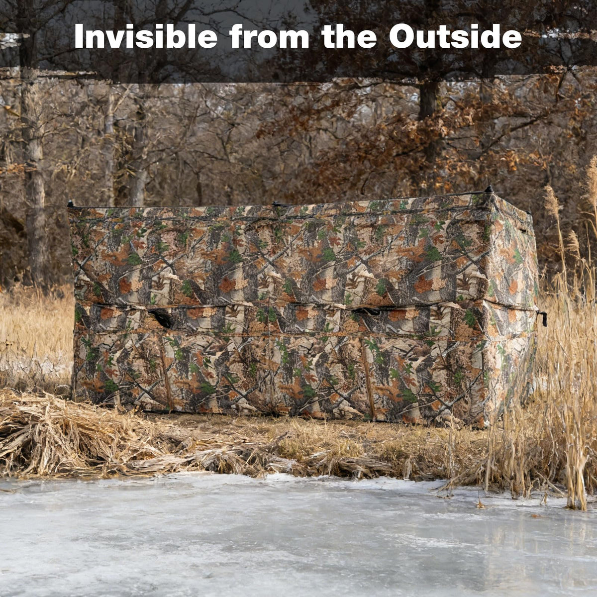 Tangkula 4-Panel Hunting Blind with Dog Door