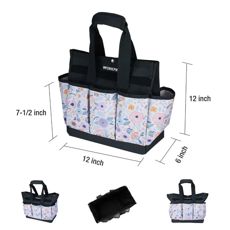 WORKPRO 12â€?× 12â€?× 6â€?Garden Tool Storage Bag â€?9-Compartment Organizer