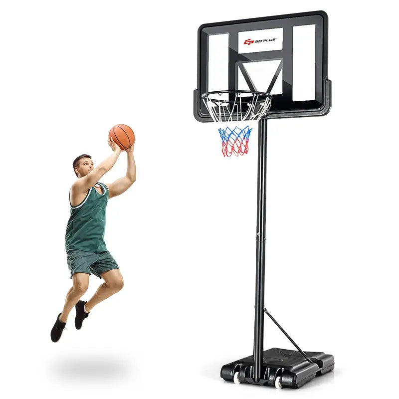 Versatile Outdoor Basketball Hoop â€?Height-Adjustable Goal System (4.5â€?0 ft) for All Ages