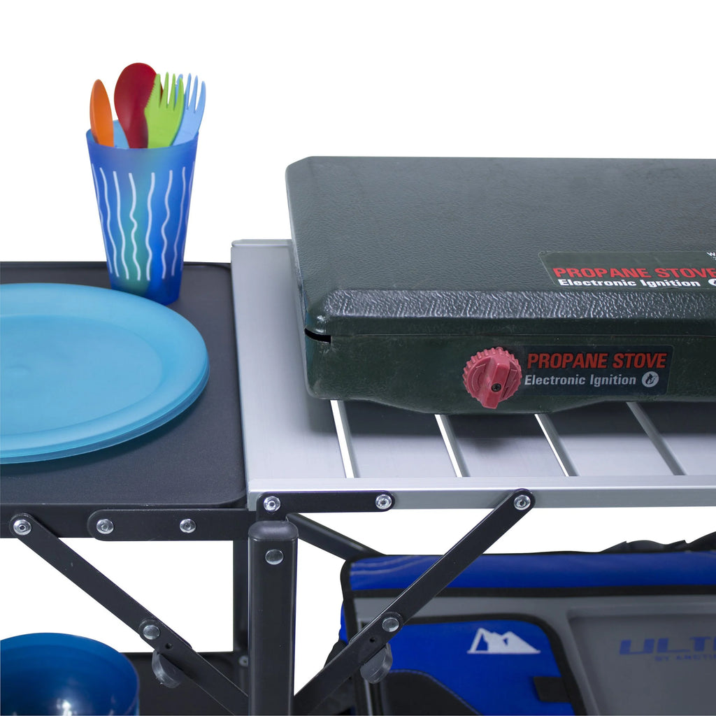 GCI Outdoor Slim-Fold Cook Station. Portable Camp Kitchen Table