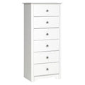 White 6-Drawer Storage Chest for Bedroom or Living Space