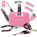 WORKPRO 35-Piece Blue or Pink Household Tool Kit â€?Includes Storage Toolbox and Pink Ribbon Branding