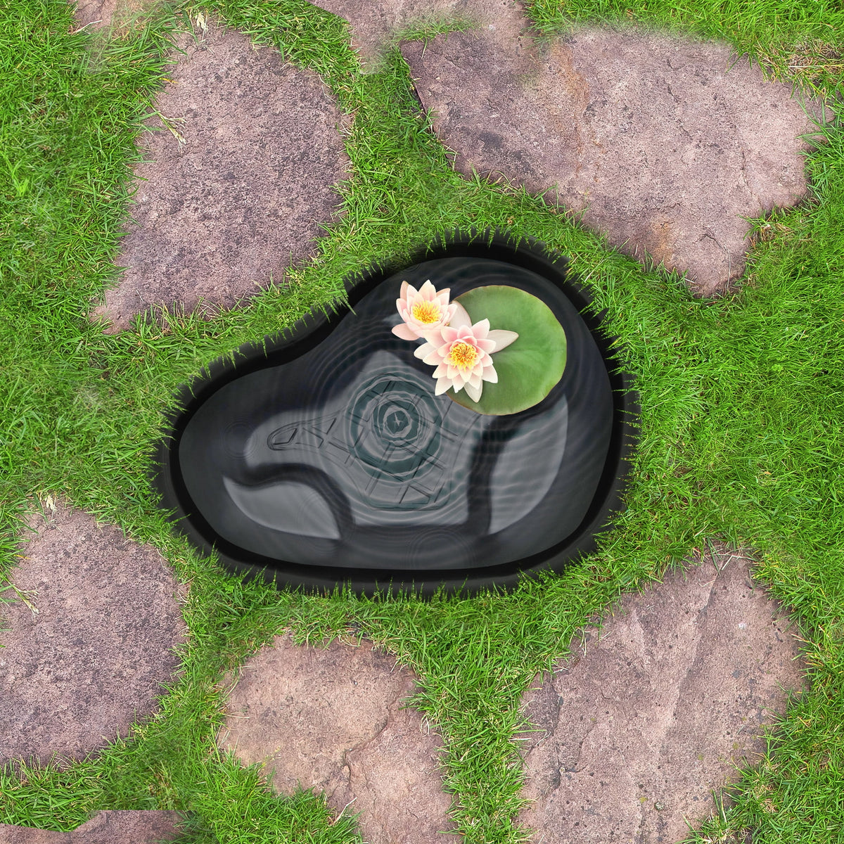 Algreen Rigid Plastic Pond Liner, 33 Gallon Base Accessory for Backyard Ponds - Avonlea