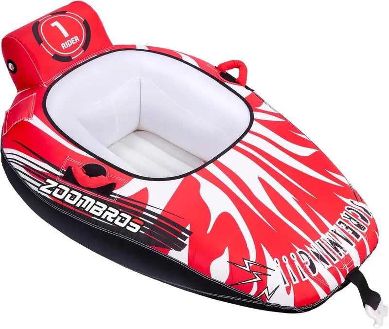 ZOOMBROS 2-Person Towable Tube â€?Secure Cockpit Seating for Family & Kids