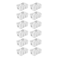 Sterilite Divided Storage Ultra Caddy with 4 Compartments and Handles (12 Pack)