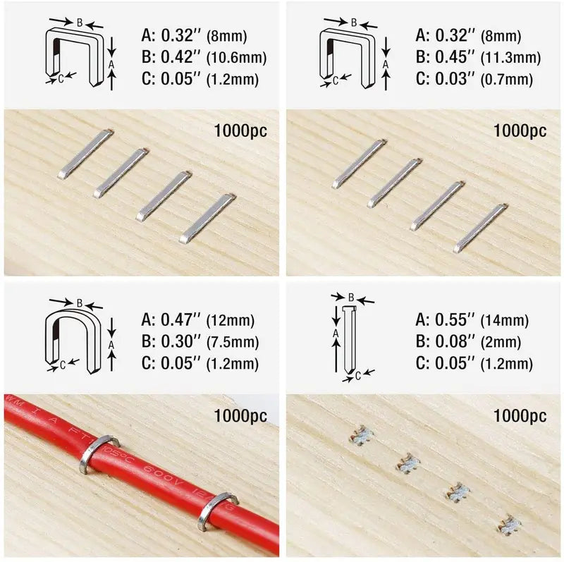 WORKPRO Manual 4-in-1 Staple & Brad Gun â€?Includes 3000 Staples & 1000 Brads