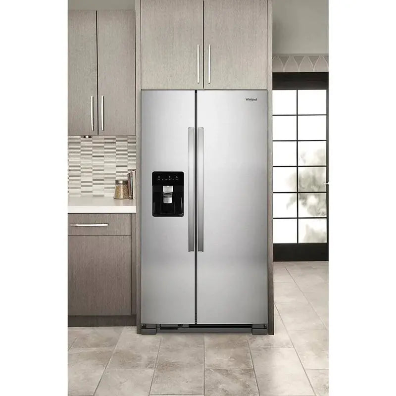 Stainless Steel 24 Cu. Ft. Side-by-Side Refrigerator â€?36-Inch Wide Modern Kitchen Appliance