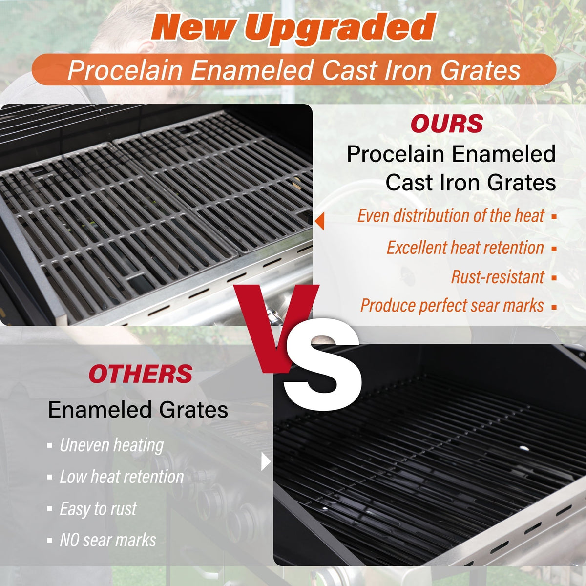Stainless Steel Portable 4-Burner Propane Gas Grill with Side Burner