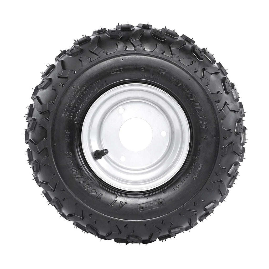 Set of 2 ATV Go Kart Tires 145/70 - 6 Tire with 6" Wheel Rims 3 Lug for Quad Mini Bike Go Cart Drift Trike 4 Wheelers Taotao Coolster 70cc 110cc 125cc Suzuki LT50 (2pcs)
