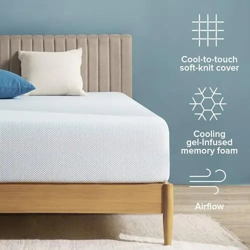 ZINUS 12â€?Green Tea Cooling Gel Memory Foam Mattress, King, Medium Firm, Fiberglass-Free, Certified Safe, Mattress in a Box