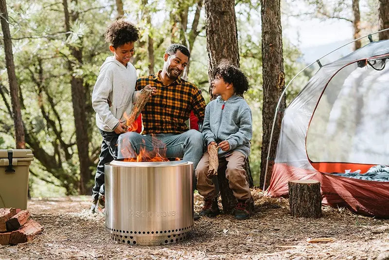 Solo Stove Bonfire 2.0 Smokeless Fire Pit â€?19.5â€?Stainless Steel Portable Outdoor Fireplace with Stand & Ash Pan, Perfect for 4â€? People