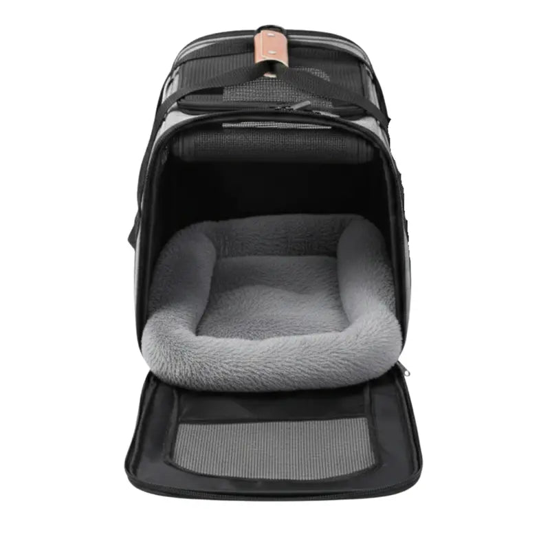 Ventilated Travel Carrier for Cats and Small Dogs Up to 18 lbs
