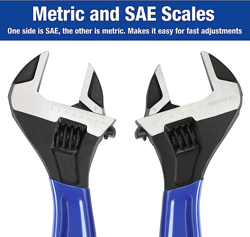 WORKPRO Adjustable Wrench Set â€?2-Piece Professional Tool Kit for Home, Garage & Workshop Use