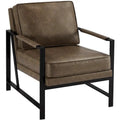 Yaheetech Retro Faux Leather Accent Lounge Chair â€?Vintage-Inspired Upholstered Seating