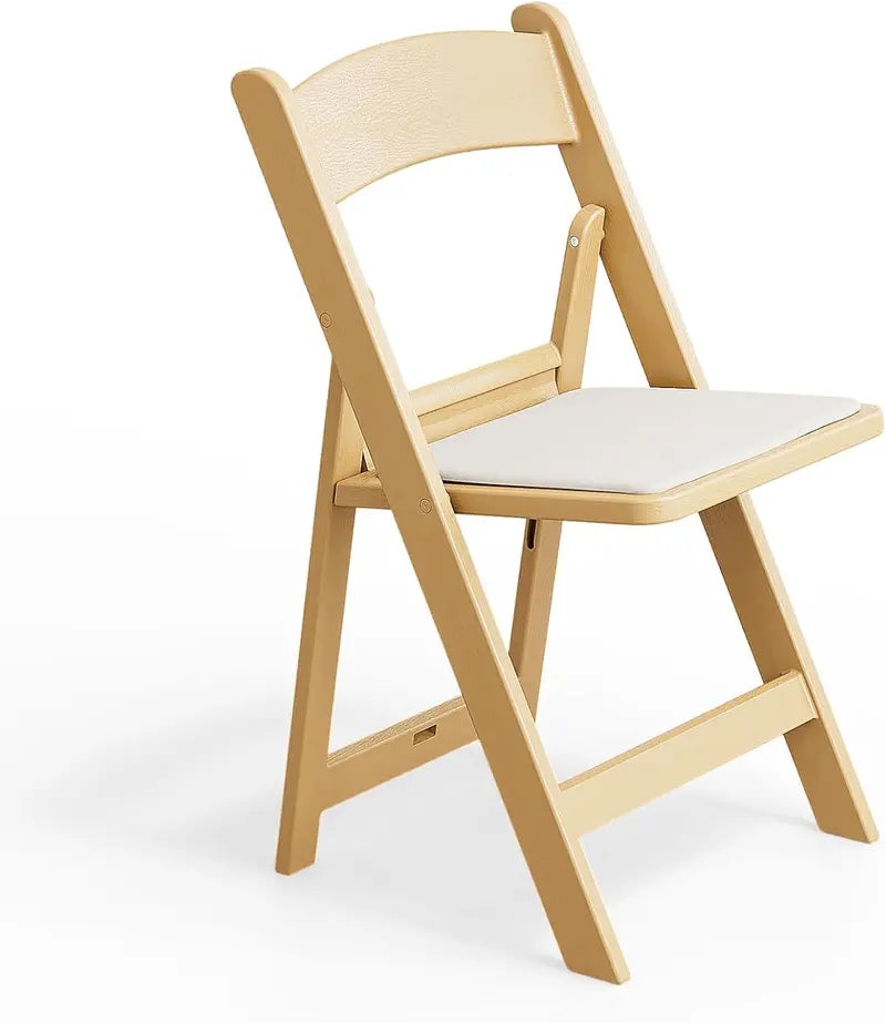 VINGLI Resin Folding Chair â€?Lightweight Plastic Seat with Cushioned Comfort and Easy Storage