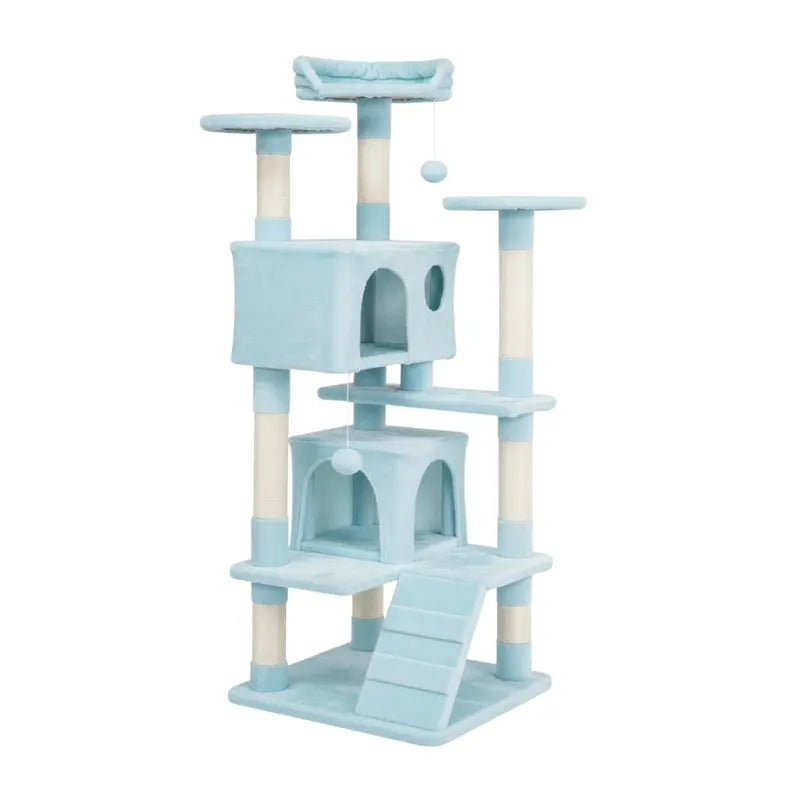 Sturdy Cat Tree with Perched Platforms, Scratching Surfaces, and Enclosed Condos
