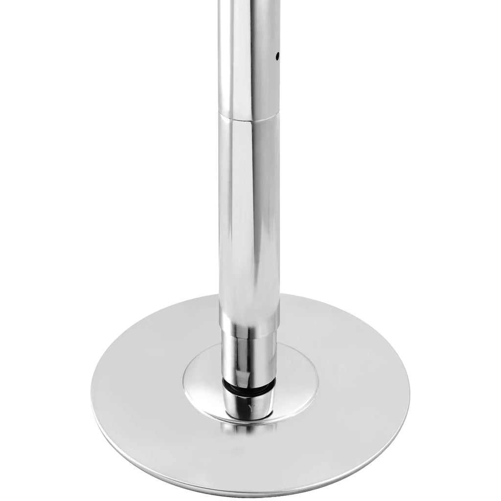 KFFKFF Expert Dance Pole, Rotating and Stationary Dance Pole Set, Detachable Portable Pole, 45mm Robust Stainless Steel Pole, Fitness Pole with Adjustable Height, Suitable for Workout Home, Silver
