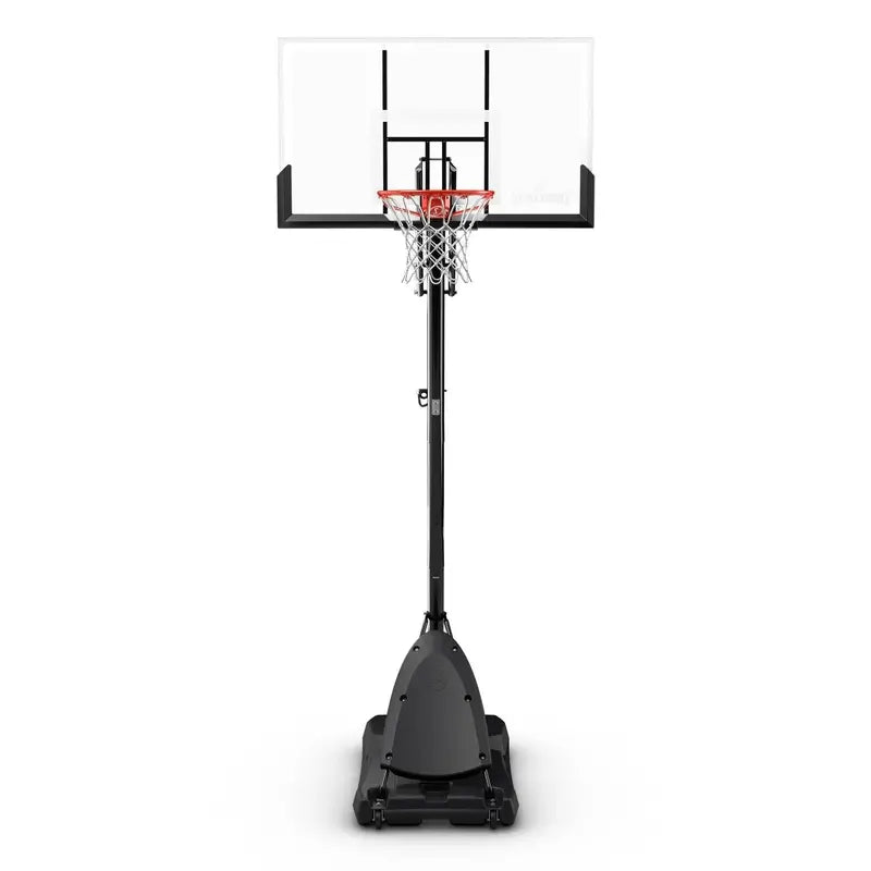 Spalding ExactaHeight Basketball Hoop â€?54-Inch Shatterproof Polycarbonate Backboard, Portable & Adjustable