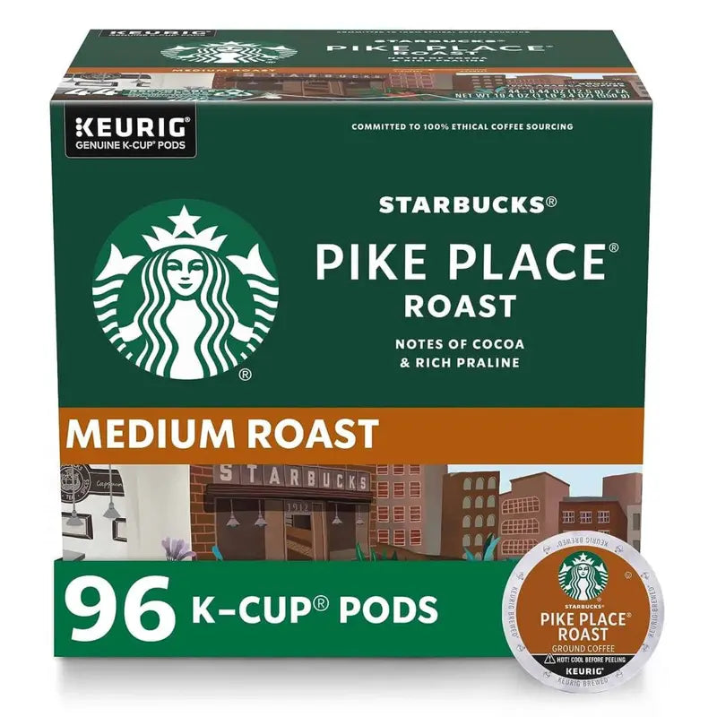 Starbucks Pike Place Roast Medium Coffee K-Cups 96-Count â€?100% Arabica, Keurig Compatible