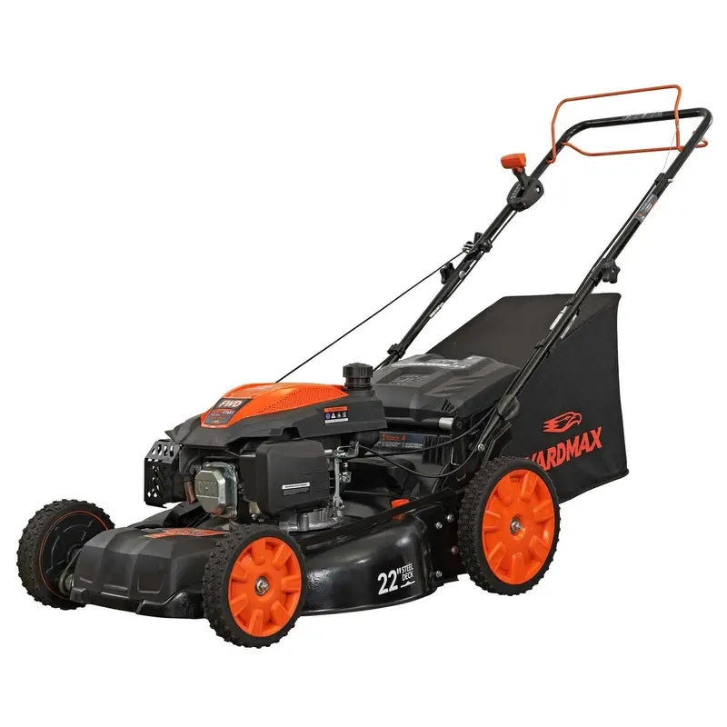 YG2860 Gas Lawn Mower â€?22â€?Self-Propelled, 201cc CVT Drive, High-Wheel 3-in-1 Functionality
