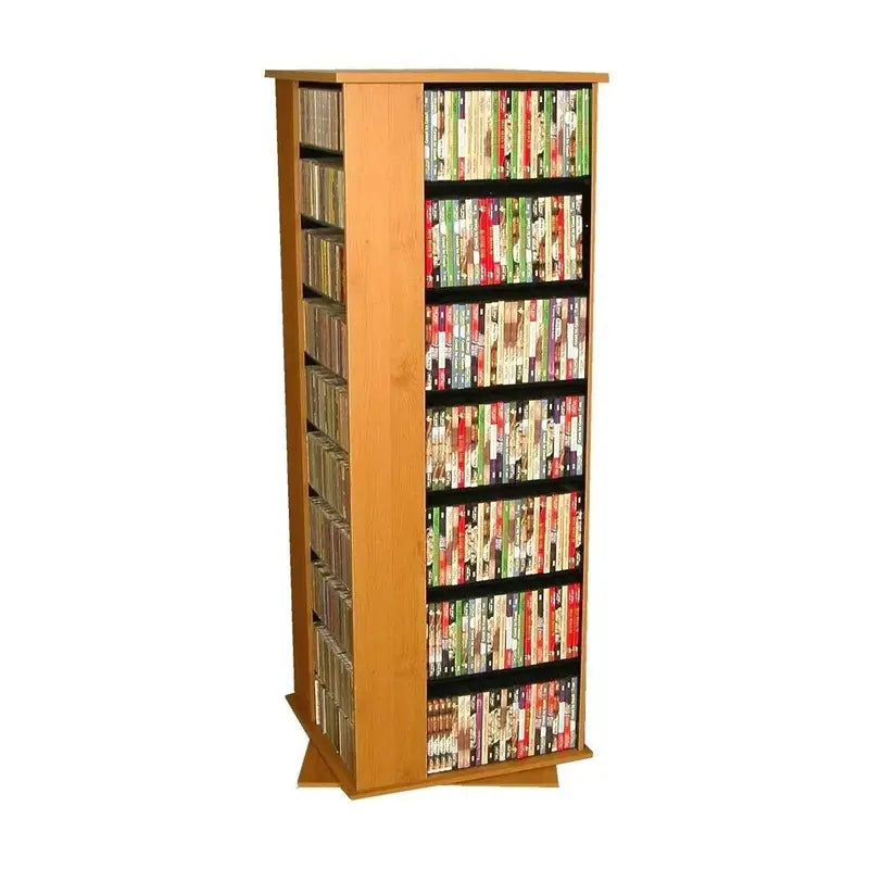 Venture Horizon Rotating Media Tower in Rich Walnut Finish with Ample Storage