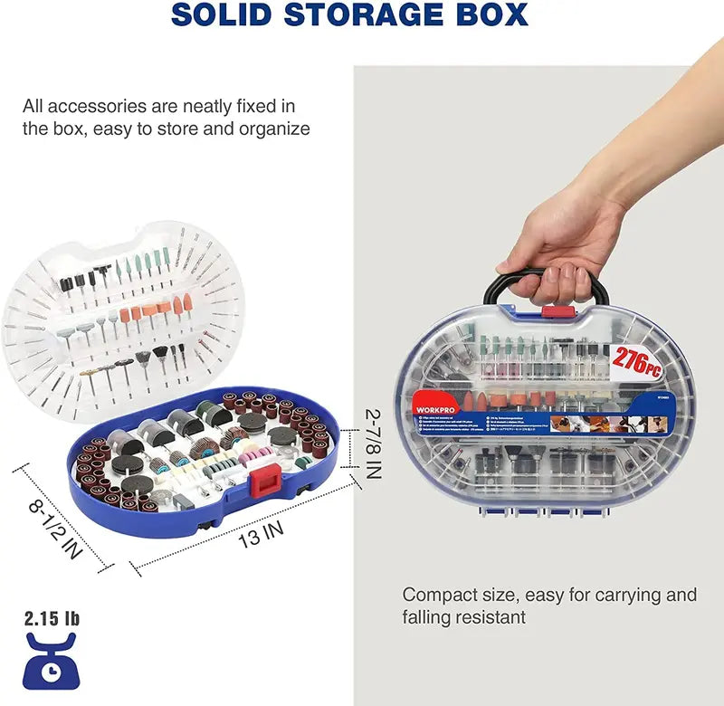 WORKPRO 276-Piece Rotary Tool Accessory Kit â€?Cutting, Carving & Polishing