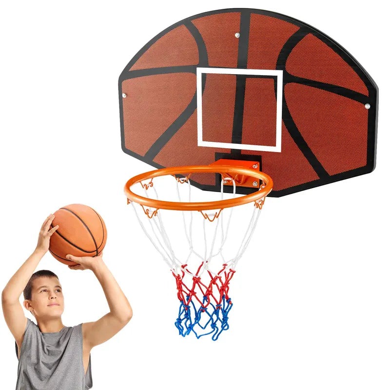 Wall-Mounted Basketball Hoop â€?26â€?x 17.5â€?Shatter-Proof Backboard for Indoor/Outdoor Use