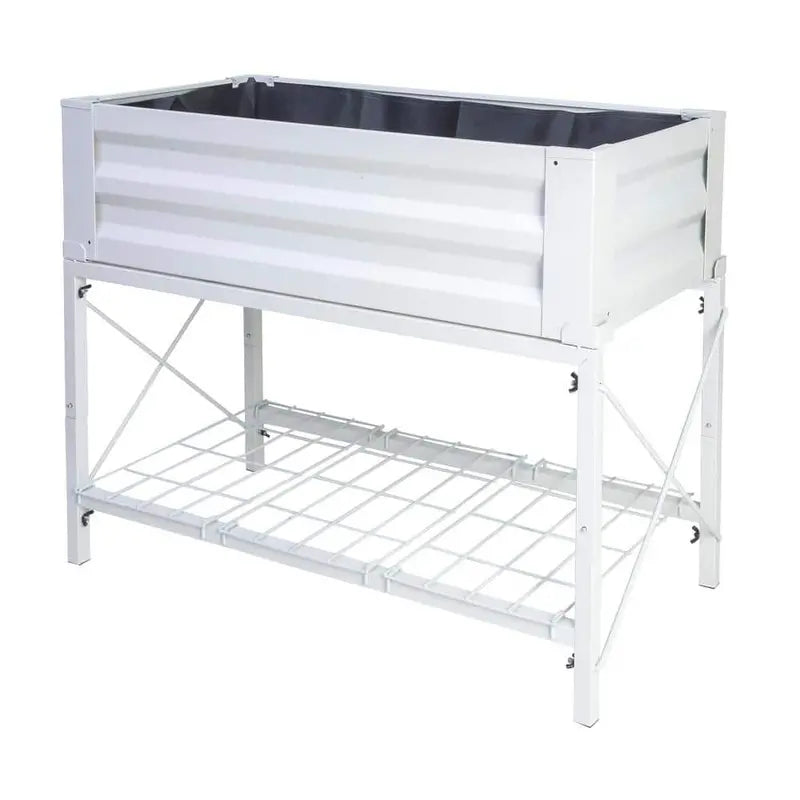 Vigoro Stand Up Steel Raised Garden Planter with Liner 82230HD
