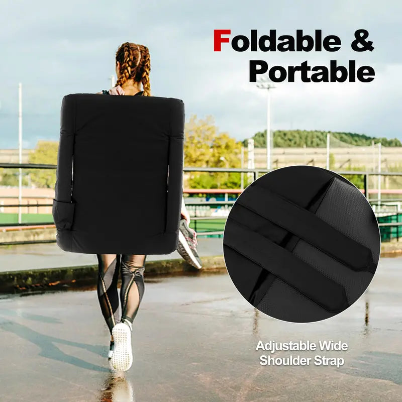 Stadium-Style Folding Bleacher Chair â€?Ergonomic Back Support & 6 Adjustable Recline Positions
