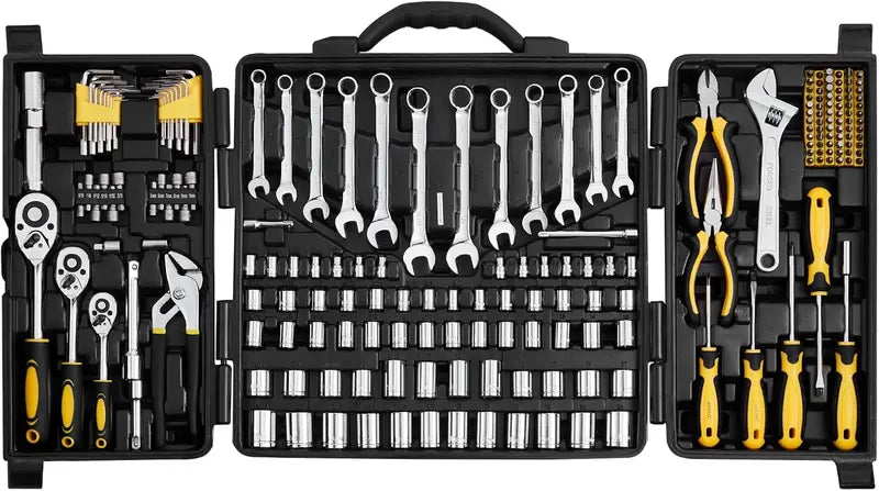 VEVOR Professional Mechanics Tool Set â€?Metric & Standard Socket Kit with Deep and Regular Sockets