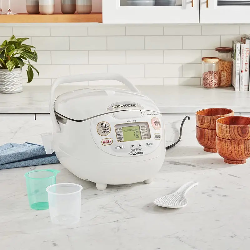 Zojirushi Neuro Fuzzy Rice Cooker (5.5-Cup) â€?Japanese-Made Smart Cooking Appliance in Premium White