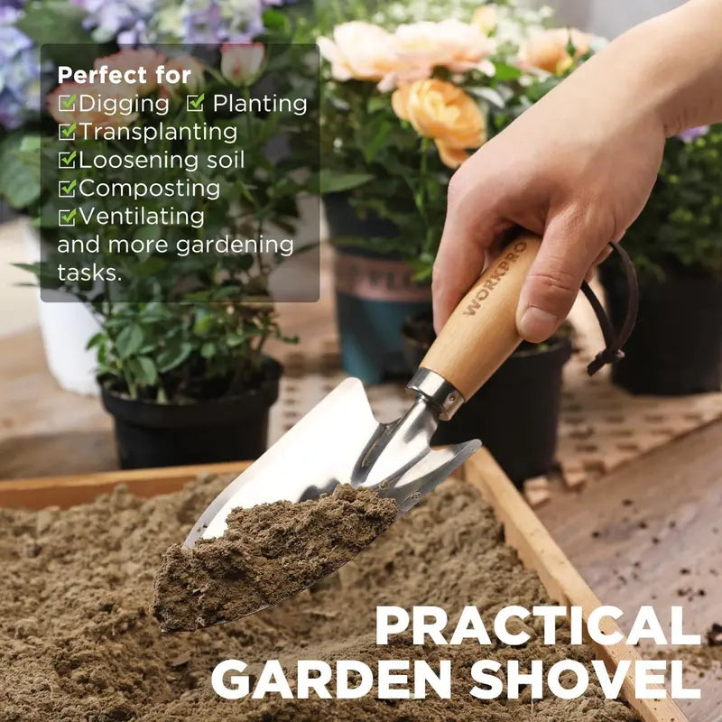 WORKPRO 3-Piece Garden Weed Removal Set â€?Crack Weeder & Hand Trowel
