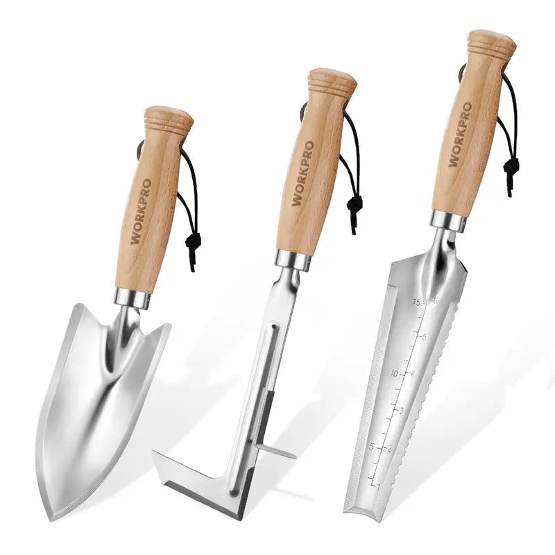 WORKPRO 3-Piece Garden Weed Removal Set â€?Crack Weeder & Hand Trowel