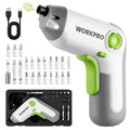 WORKPRO 3.6V White Cordless Screwdriver Kit â€?Rechargeable Driver with 25 Accessories and Durable Carry Case