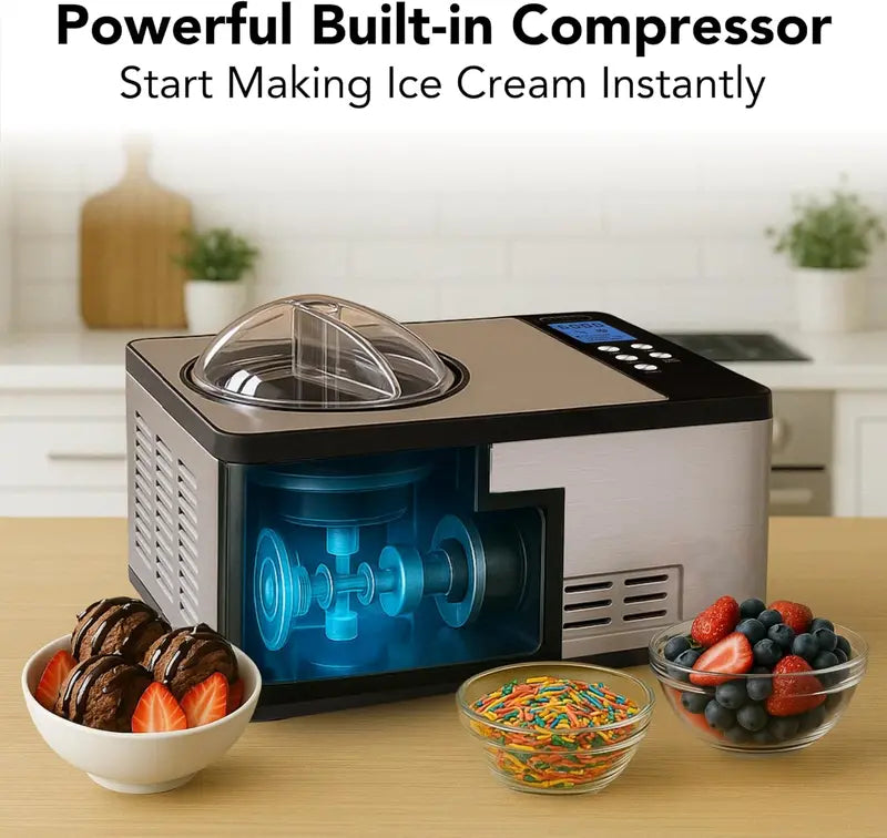 Whynter ICR-300SS Compressor-Powered Rolled Ice Cream Maker â€?0.5-Quart Stainless Steel Unit