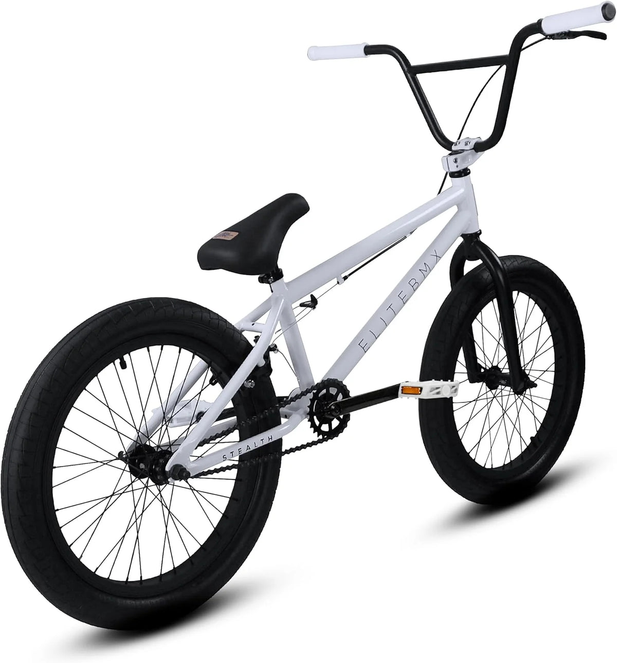 Elite BMX Bicycle 20 Freestyle Bike - Stealth Blue Purple Ideal for Ages 7 to 18 Years