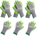 WORKPRO Garden Work Gloves â€?6 Pairs with Eco-Friendly Latex Palm Coating