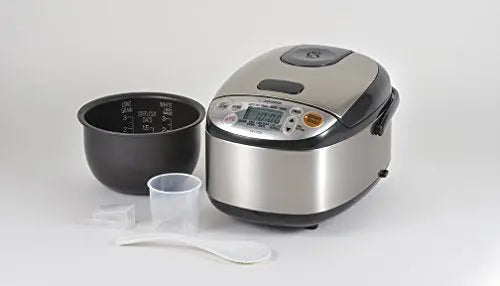 Zojirushi NS-ZCC10 Rice Cooker & Warmer â€?3-Cup Capacity, Stainless Steel Black Finish